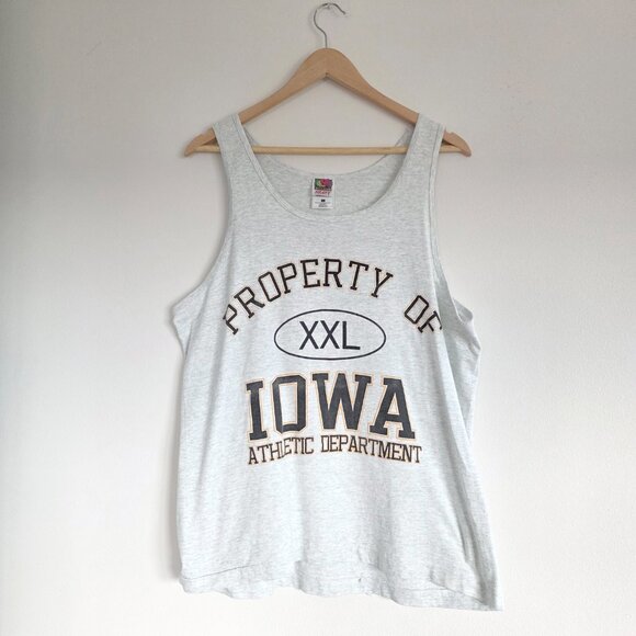 VINTAGE Fruit of the Loom Iowa Athletic Tank Top University of Iowa Hawkeyes - Picture 1 of 9